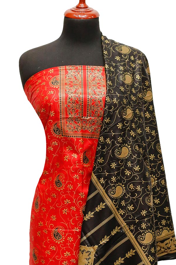 Bareeza Civic Voil Lawn`23 D#804 Red