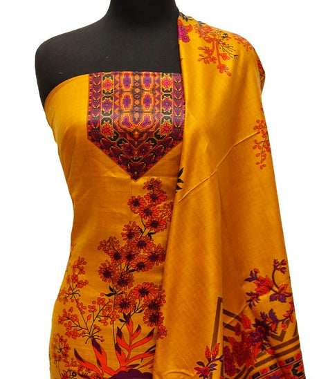 Bareeza Civic Voil Lawn`23 D#805 Mustard