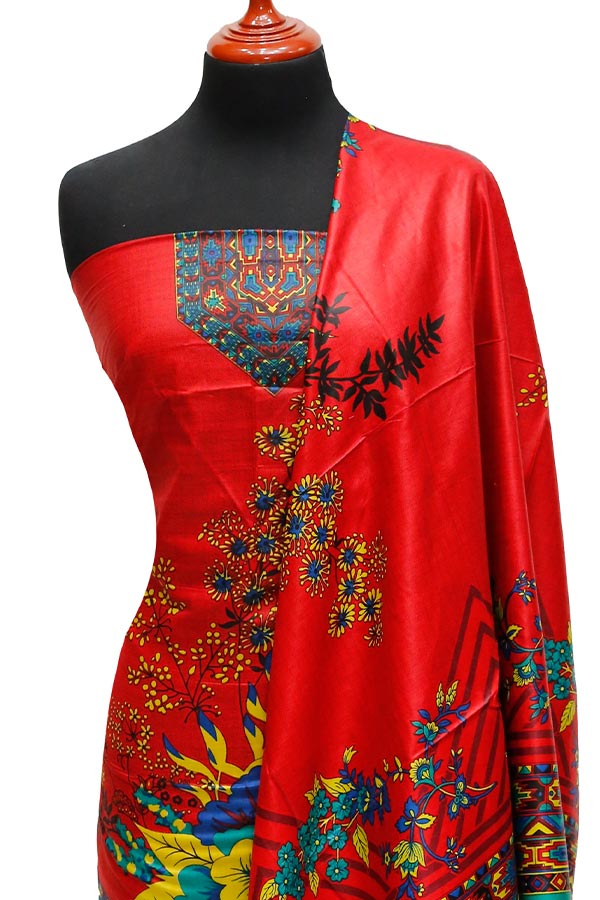 Bareeza Civic Voil Lawn`23 D#805 Red