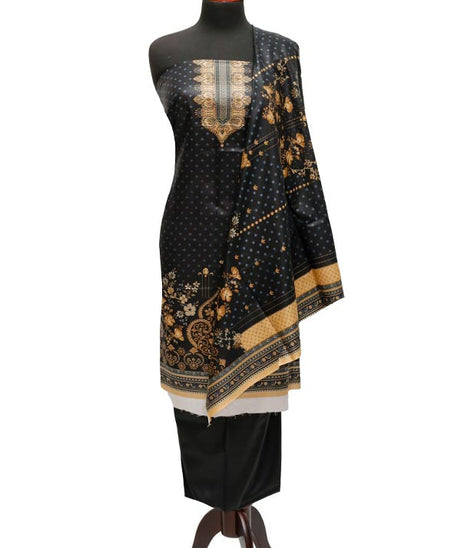 Bareeza Civic Voil Lawn`23 D#806 Black