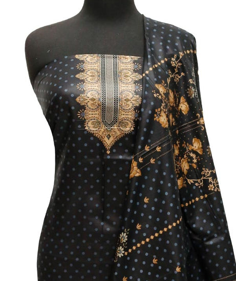 Bareeza Civic Voil Lawn`23 D#806 Black