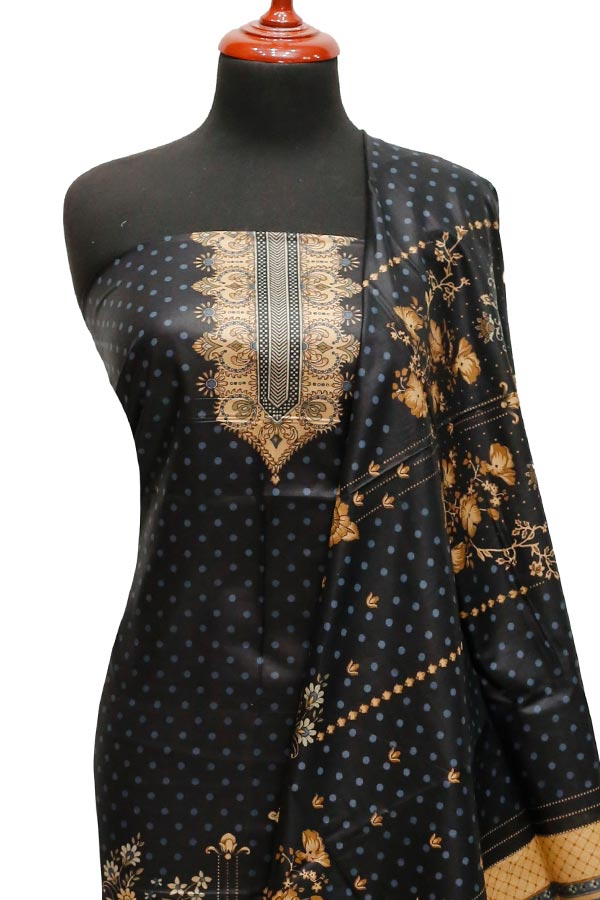 Bareeza Civic Voil Lawn`23 D#806 Black