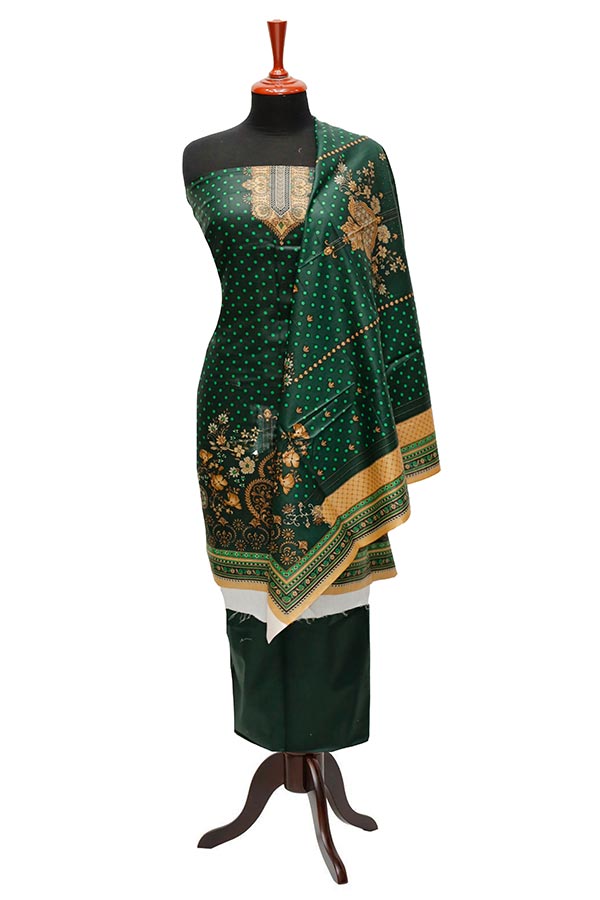 Bareeza Civic Voil Lawn`23 D#806 M Green