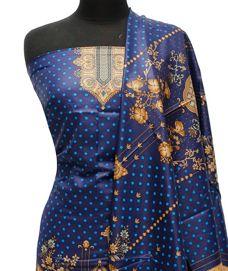 Bareeza Civic Voil Lawn`23 D#806 Nevy Blue