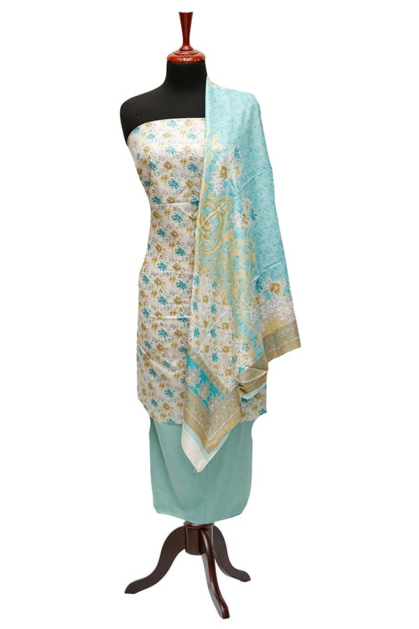 Bareeza Civic Voil Lawn`23 D#807 Ferozi