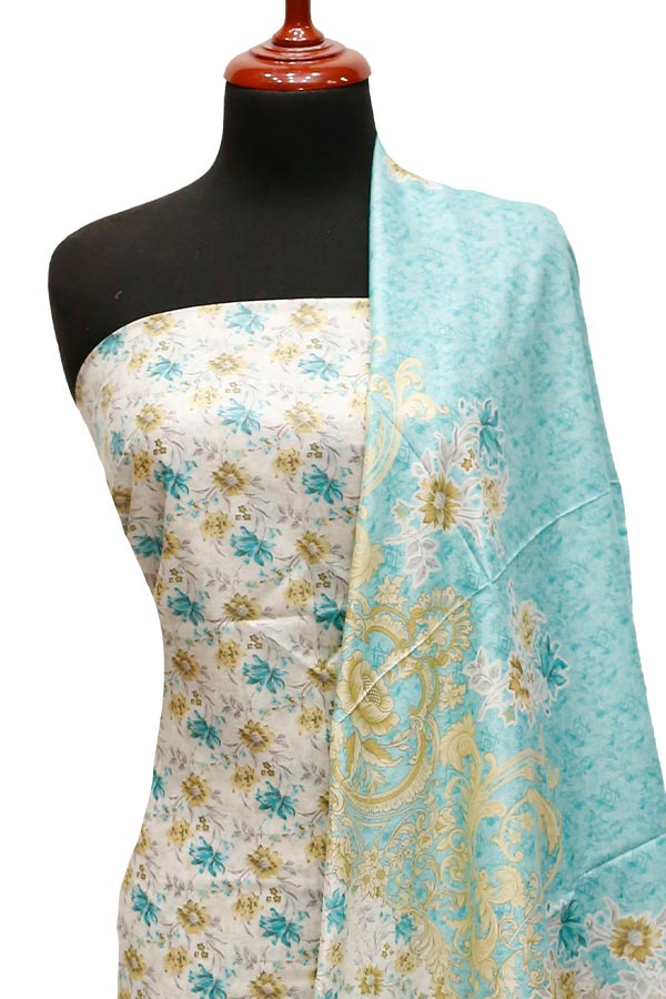 Bareeza Civic Voil Lawn`23 D#807 Ferozi