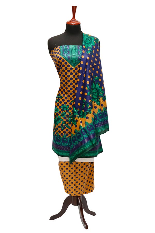 Bareeza Civic Voil Lawn`23 D#808 Blue