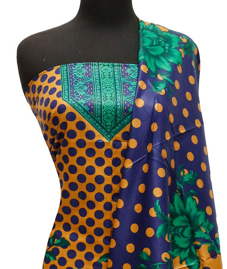 Bareeza Civic Voil Lawn`23 D#808 Blue