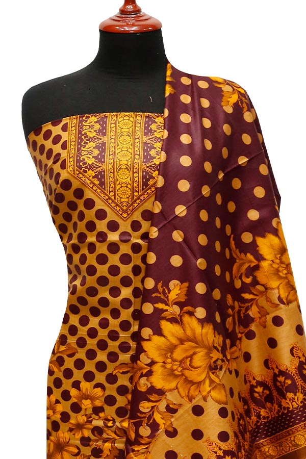 Bareeza Civic Voil Lawn`23 D#808 D Rust