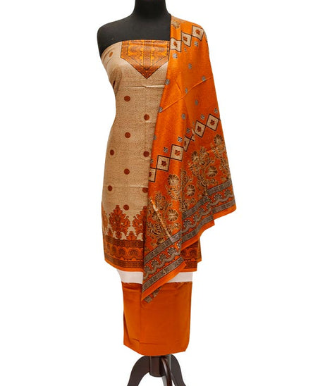 Bareeza Civic Voil Lawn`23 D#811 D Rust