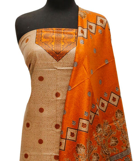 Bareeza Civic Voil Lawn`23 D#811 D Rust