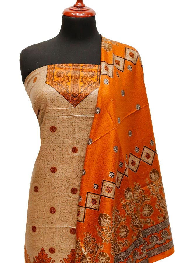 Bareeza Civic Voil Lawn`23 D#811 D Rust