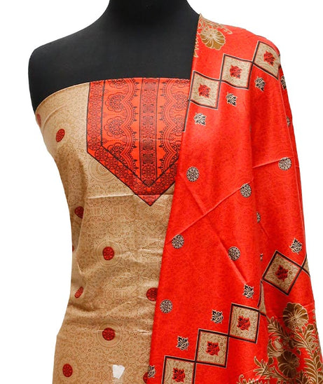 Bareeza Civic Voil Lawn`23 D#811 Red