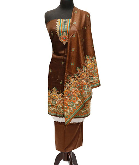 Bareeza Civic Voil Lawn`23 D#813 CH Brown