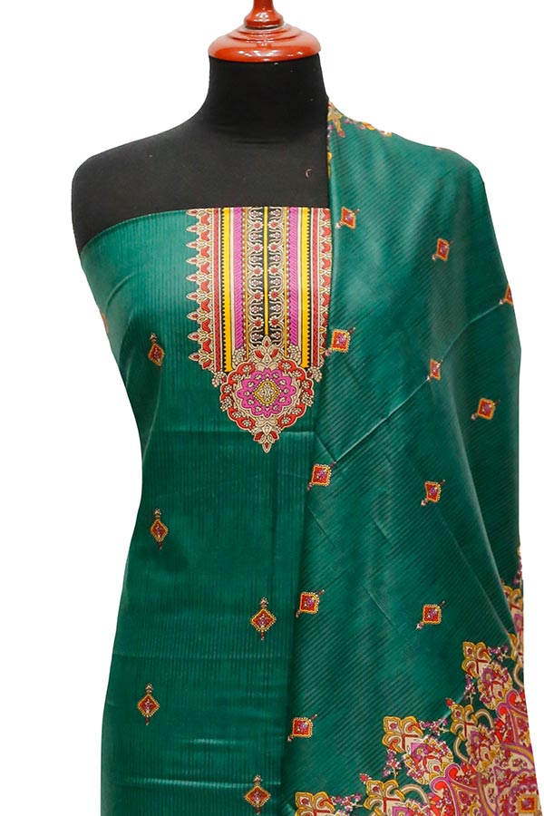 Bareeza Civic Voil Lawn`23 D#813 D Green