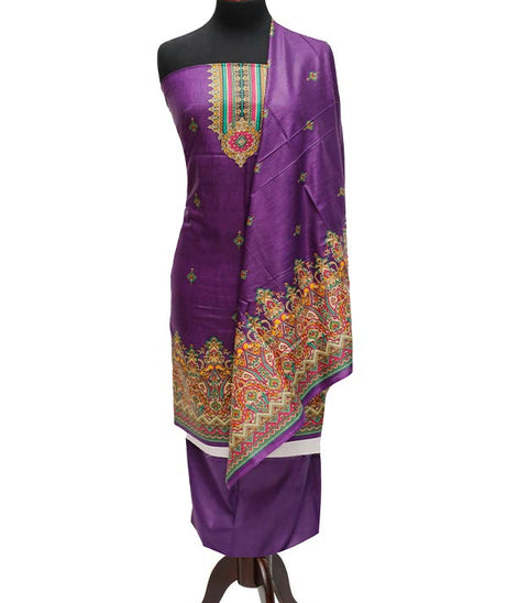 Bareeza Civic Voil Lawn`23 D#813 Purple