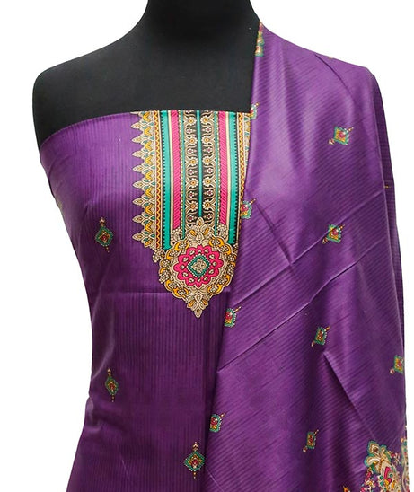 Bareeza Civic Voil Lawn`23 D#813 Purple