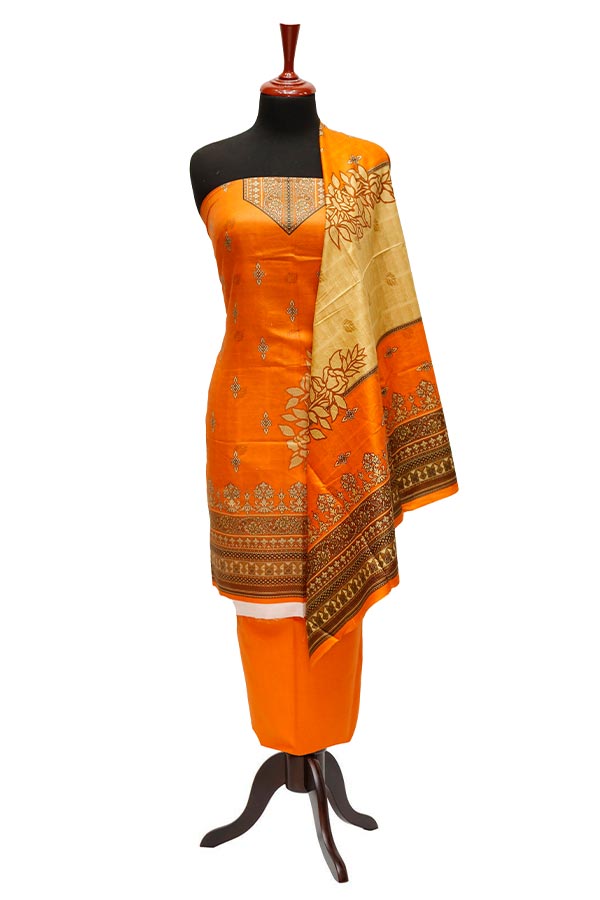 Bareeza Civic Voil Lawn`23 D#815 Orange