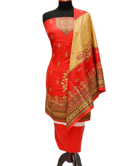 Bareeza Civic Voil Lawn`23 D#815 Red