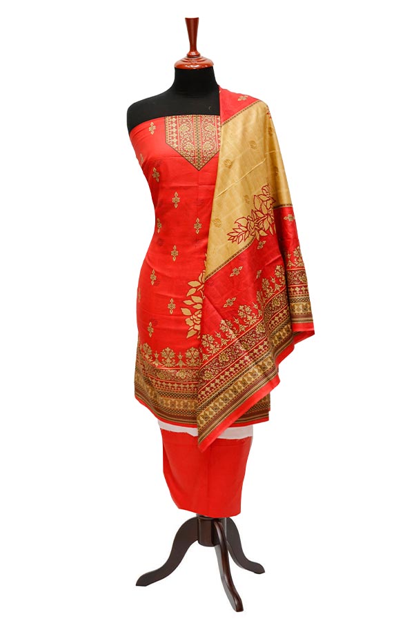 Bareeza Civic Voil Lawn`23 D#815 Red