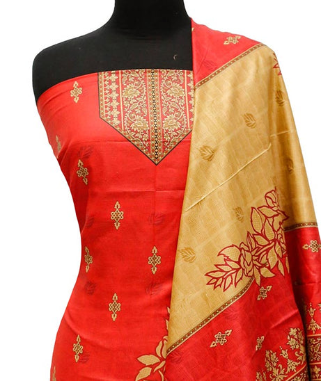 Bareeza Civic Voil Lawn`23 D#815 Red