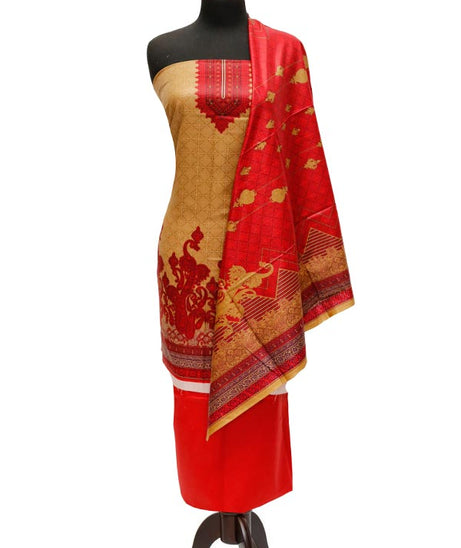 Bareeza Civic Voil Lawn`23 D#816 D Red