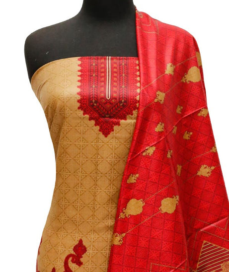 Bareeza Civic Voil Lawn`23 D#816 D Red