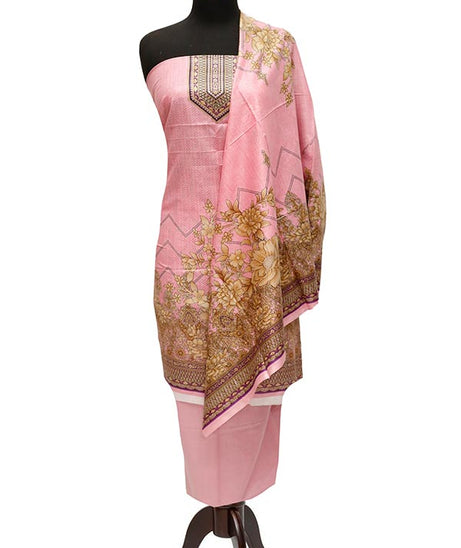 Bareeza Civic Voil Lawn`23 D#818 T Pink