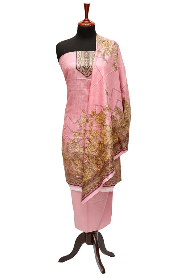 Bareeza Civic Voil Lawn`23 D#818 T Pink