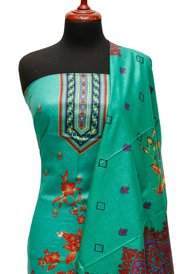 Bareeza Civic Voil Lawn`23 D#819 Green