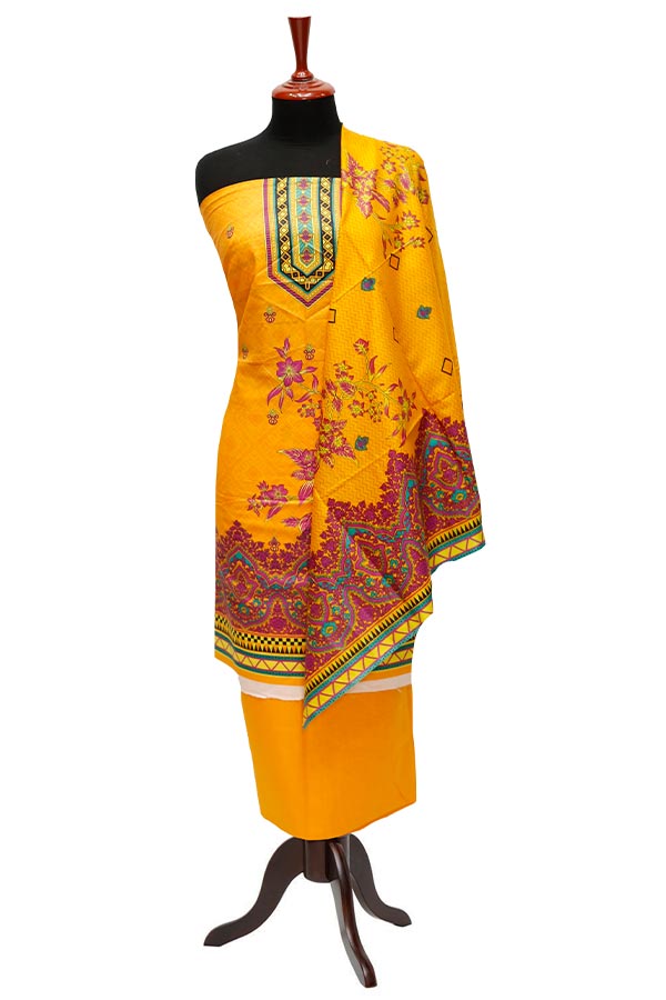 Bareeza Civic Voil Lawn`23 D#819 Orange