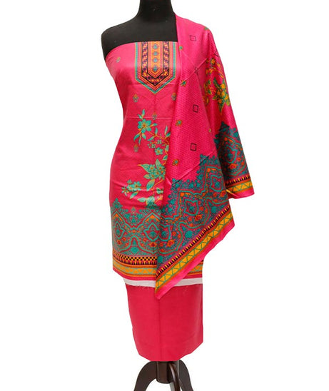 Bareeza Civic Voil Lawn`23 D#819 Sh Pink