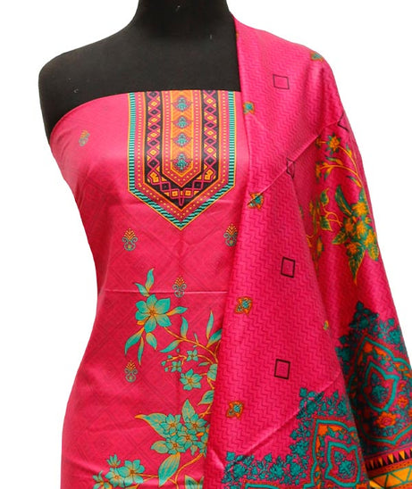 Bareeza Civic Voil Lawn`23 D#819 Sh Pink