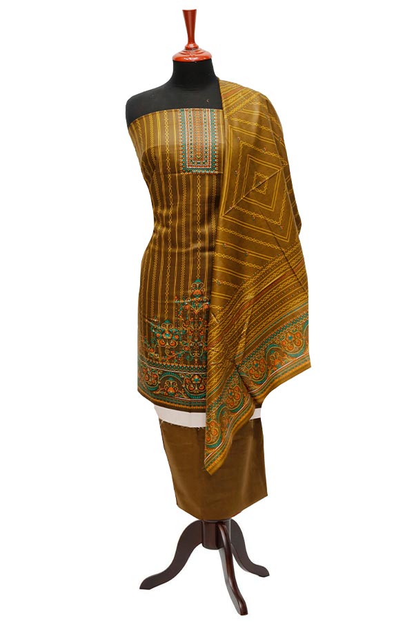 Bareeza Civic Voil Lawn`23 D#821 D Brown