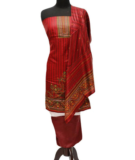 Bareeza Civic Voil Lawn`23 D#821 D Maroon