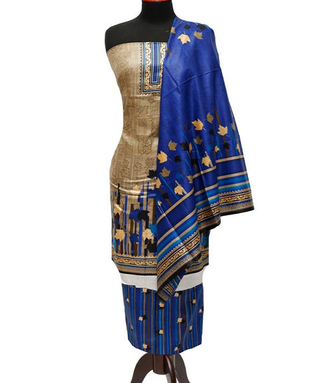 Bareeza Civic Voil Lawn`23 D#822 Royal Blue