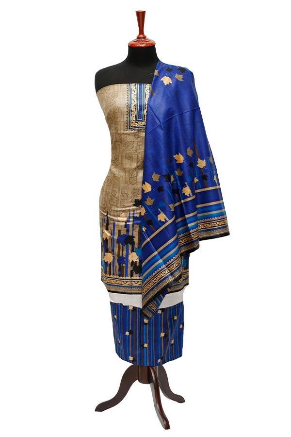 Bareeza Civic Voil Lawn`23 D#822 Royal Blue