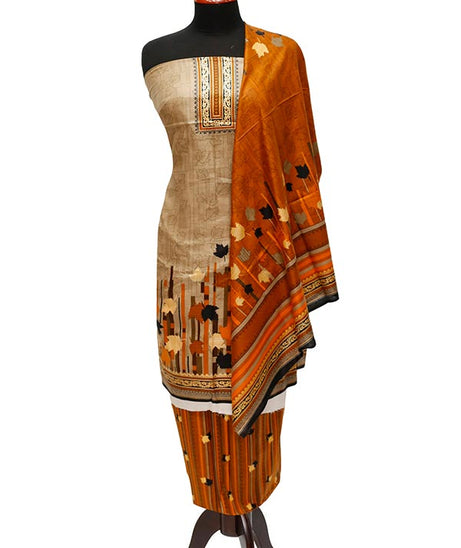 Bareeza Civic Voil Lawn`23 D#822 Rust