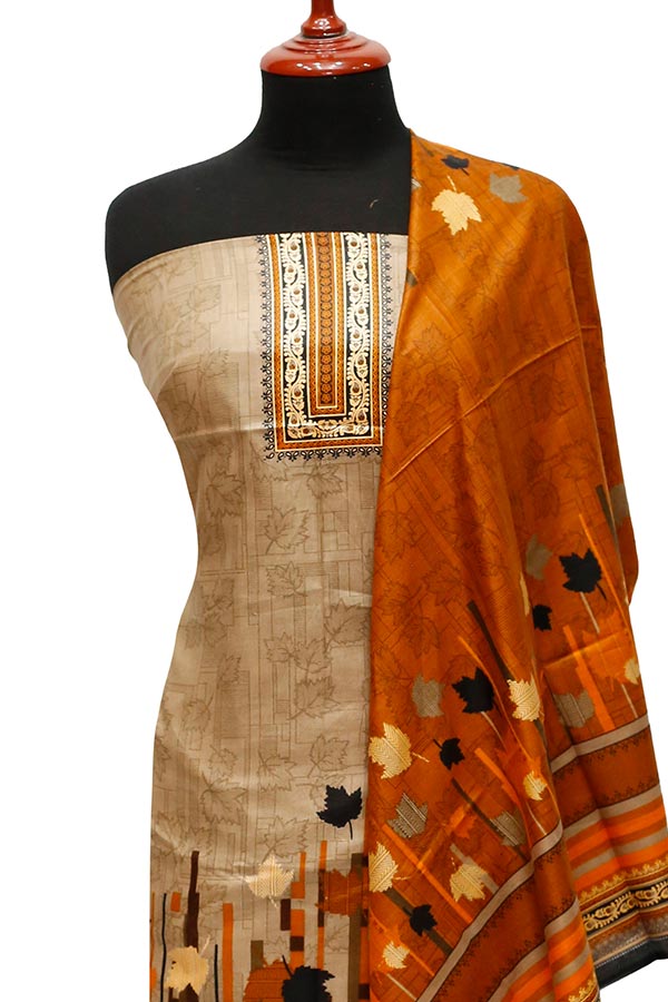 Bareeza Civic Voil Lawn`23 D#822 Rust