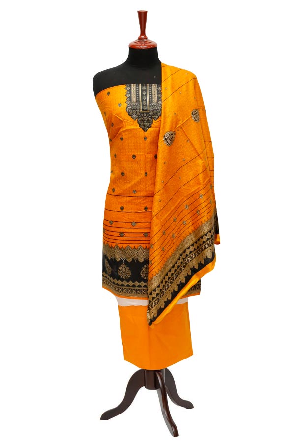 Bareeza Civic Voil Lawn`23 D#825 Orange