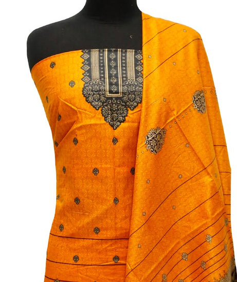 Bareeza Civic Voil Lawn`23 D#825 Orange