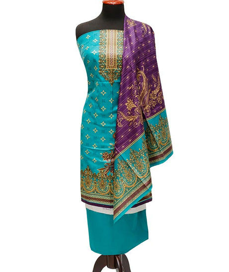 Bareeza Civic Voil Lawn`23 D#826 Sea Green