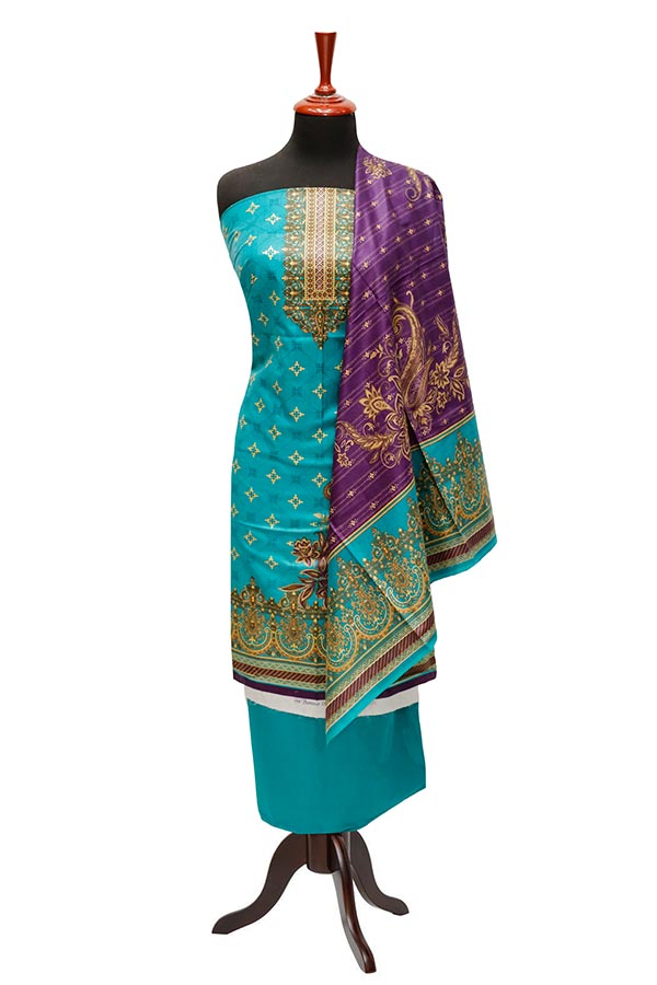 Bareeza Civic Voil Lawn`23 D#826 Sea Green