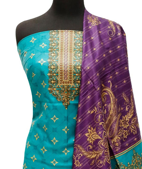 Bareeza Civic Voil Lawn`23 D#826 Sea Green