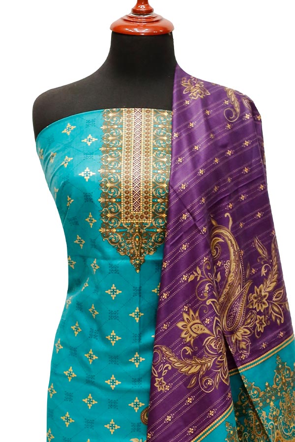 Bareeza Civic Voil Lawn`23 D#826 Sea Green