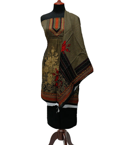 Bareeza Civic Voil Lawn`23 D#903 Black