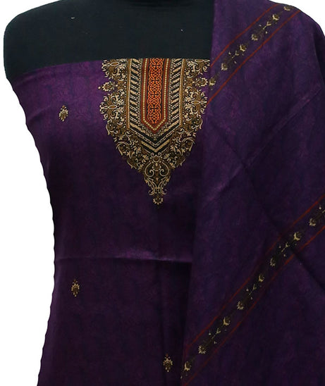 Bareeza Civic Voil Lawn`23 D#905 Purple