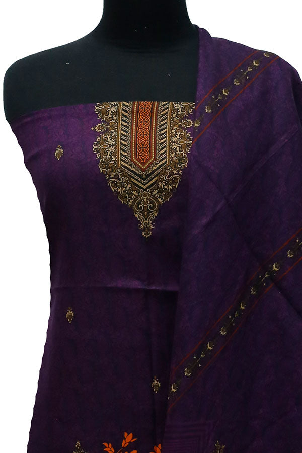 Bareeza Civic Voil Lawn`23 D#905 Purple