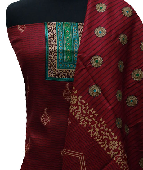 Bareeza Civic Voil Lawn`23 D#914 D Maroon