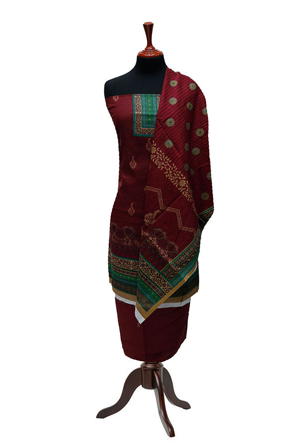 Bareeza Civic Voil Lawn`23 D#914 D Maroon